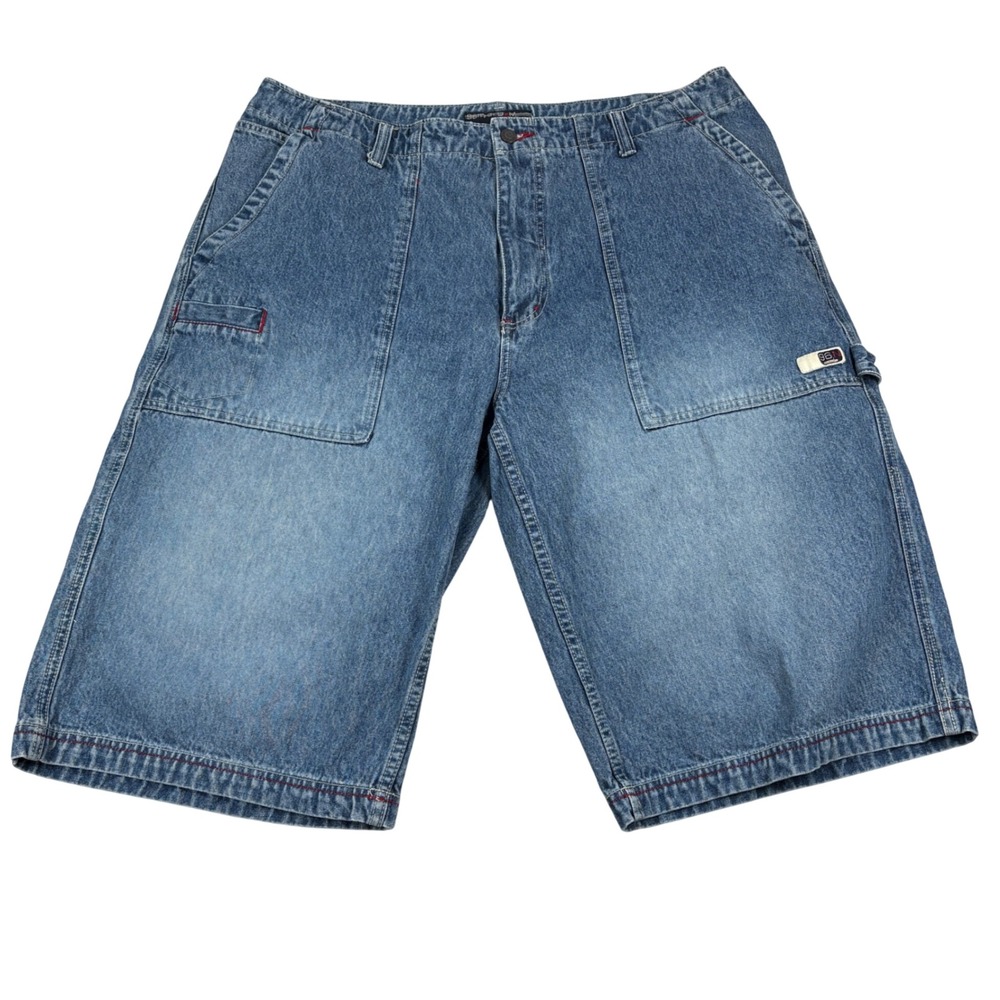 Vintage 96 North Denim Carpenter Shorts Mens 40 Blue Baggy Y2K Skater Grunge VTG